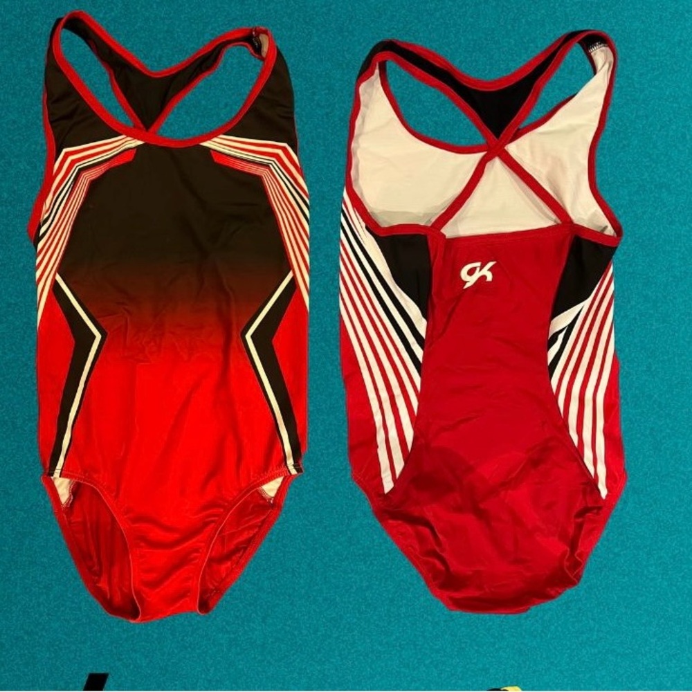 Red and Black Kids One Piece Swimsuit
